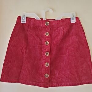 Rue21 Vibrant Red Corduroy A-Line Skirt